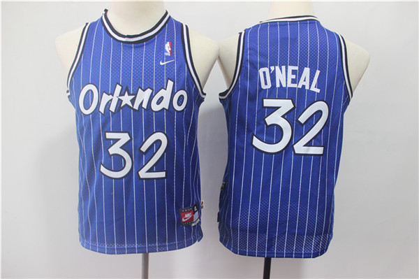 Magic 32 Shaquille O'neal Blue Youth Throwback Jersey