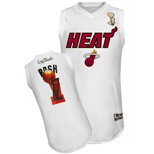 Majestic Miami Heat 1 Chris Bosh 2012 NBA Finals White Jersey