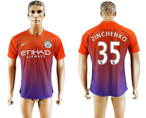 Manchester City 35 Zinchenko Sec Away Soccer Club Jersey