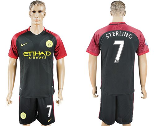 Manchester City 7 Sterling Away Soccer Club Jersey