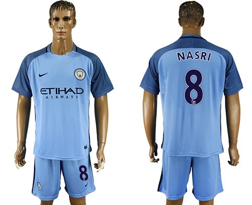 Manchester City 8 Nasri Home Soccer Club Jersey
