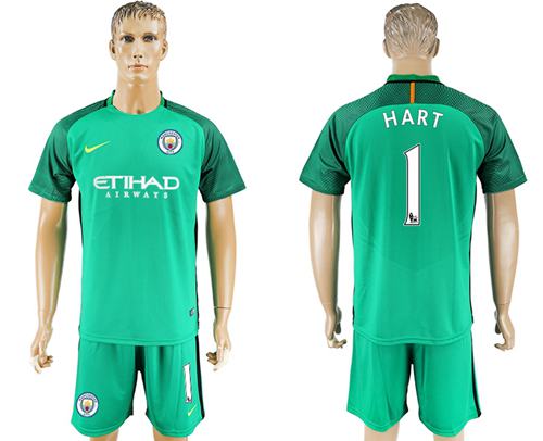 Manchester United 1 Hart Green Goalkeeper Soccer Club Jersey