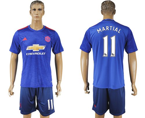 Manchester United 11 Martial Away Soccer Club Jersey