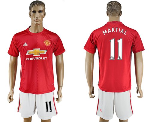 Manchester United 11 Martial Home Soccer Club Jersey