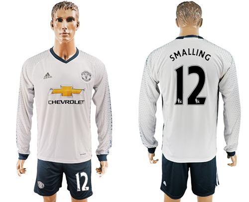 Manchester United 12 Smalling Sec Away Long Sleeves Soccer Club Jersey
