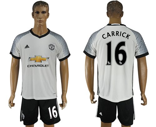 Manchester United 16 Carrick White Soccer Club Jersey