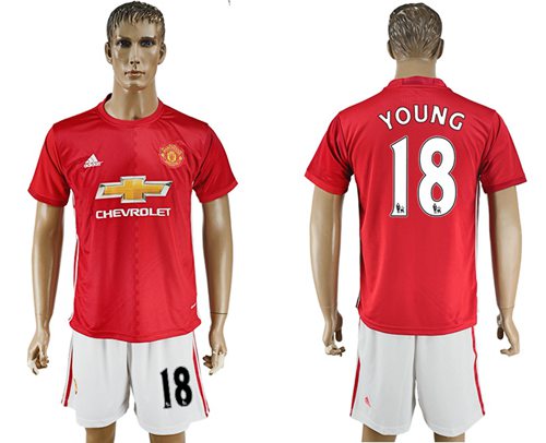 Manchester United 18 Young Red Home Soccer Club Jersey