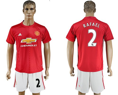 Manchester United 2 Rafael Red Home Soccer Club Jersey