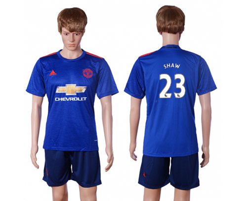 Manchester United 23 Shaw Away Soccer Club Jersey