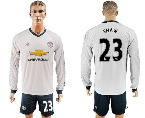 Manchester United 23 Shaw Sec Away Long Sleeves Soccer Club Jersey