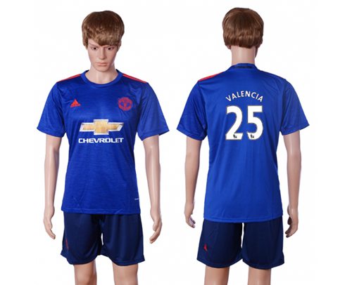 Manchester United 25 Valencia Away Soccer Club Jersey