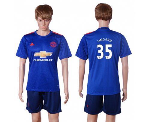 Manchester United 35 Lingard Away Soccer Club Jersey