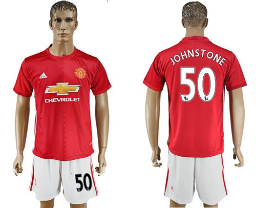 Manchester United 50 Johnstone Red Home Soccer Club Jersey