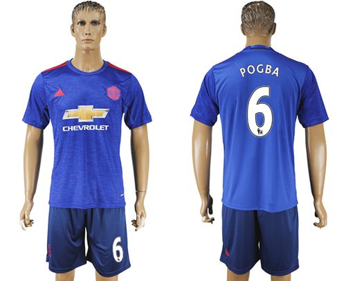 Manchester United 6 Pogba Away Soccer Club Jersey