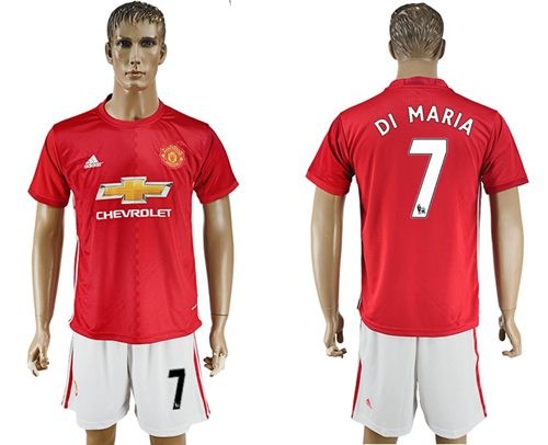 Manchester United 7 Di Maria Red Home Soccer Club Jersey