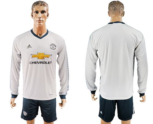 Manchester United Blank Sec Away Long Sleeves Soccer Club Jersey