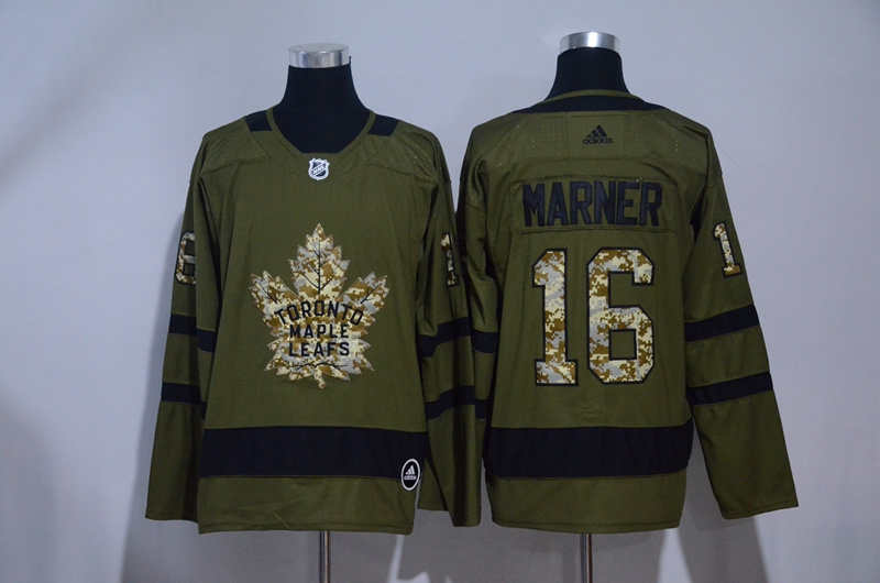 Maple Leafs 16 Mitch Marner Olive Green  Jersey