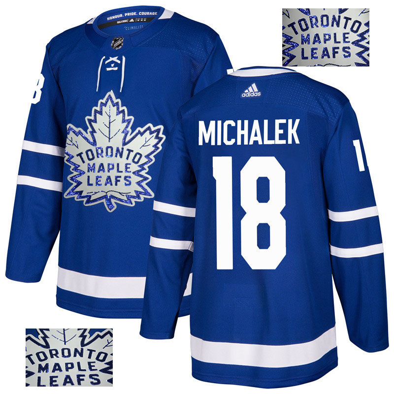 Maple Leafs 18 Milan Michalek Blue  Jersey