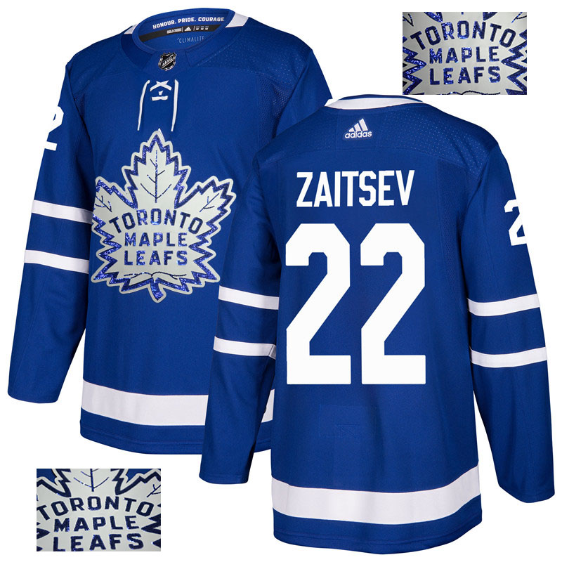 Maple Leafs 22 Nikita Zaitsev Blue  Jersey