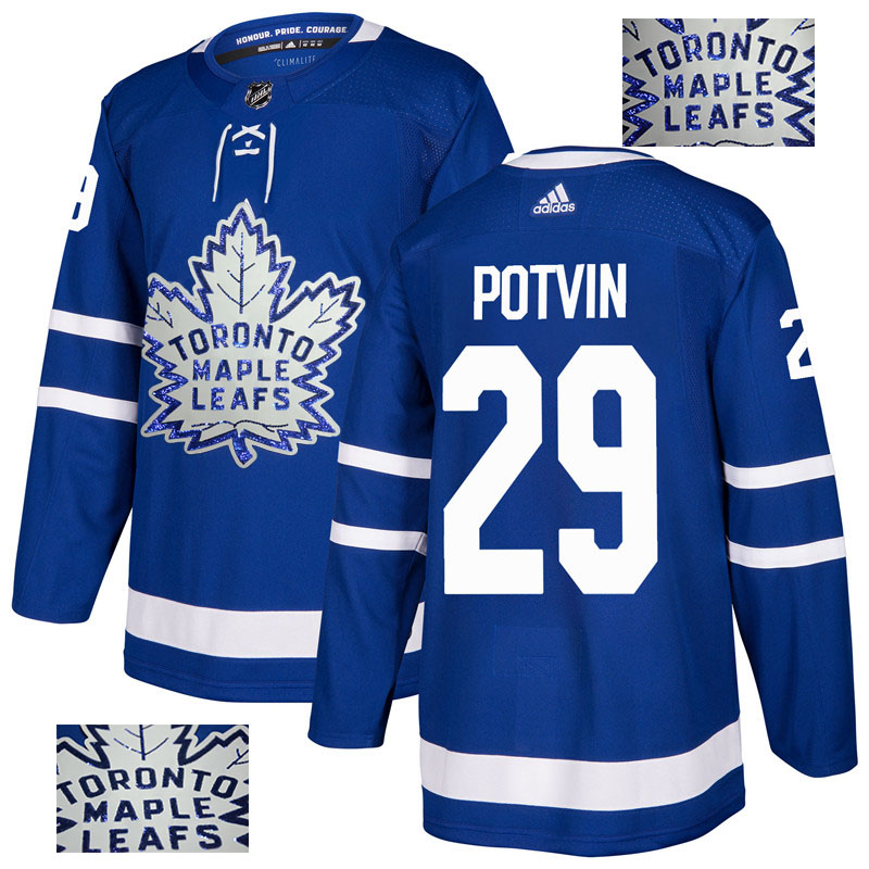 Maple Leafs 29 Felix Potvin Blue  Jersey