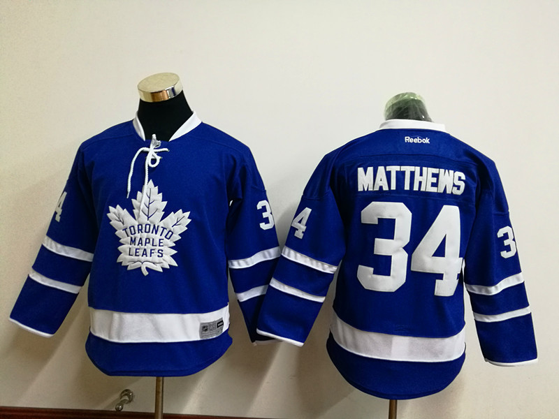 Maple Leafs 34 Auston Matthews Blue New Stitched NHL Jersey