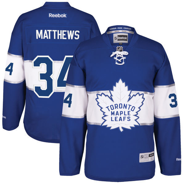Maple Leafs 34 Auston Matthews Blue White New Stitched NHL Jersey