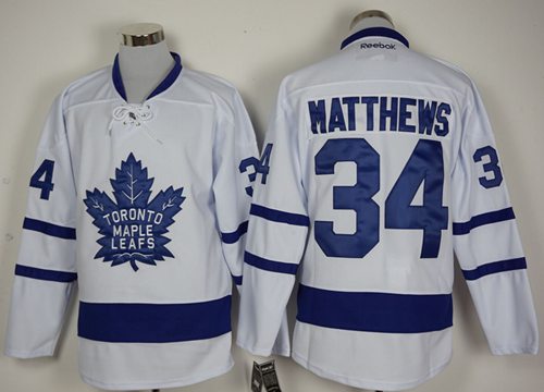 Maple Leafs 34 Auston Matthews White New Stitched NHL Jersey