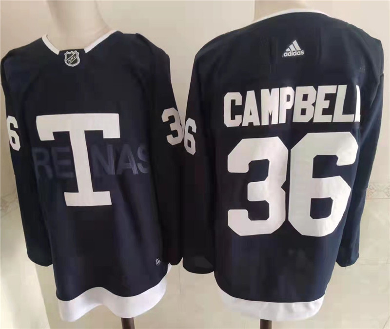 Maple Leafs 36 Jack Campbell Navy 2022 NHL Heritage Classic Adidas Jersey