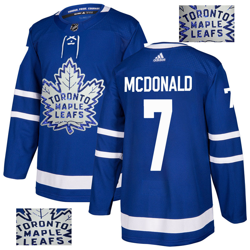 Maple Leafs 7 Lanny McDonald Blue  Jersey