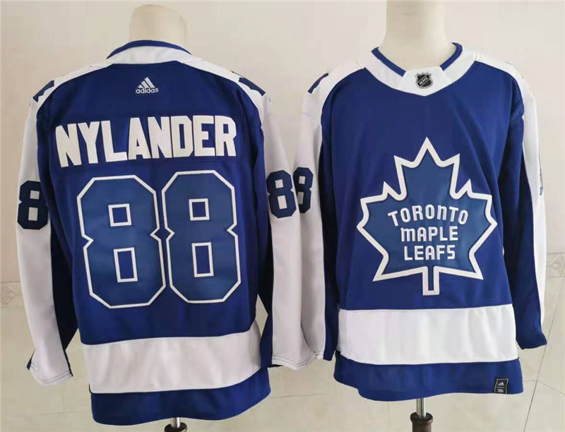 Maple Leafs 88 William Nylander Blue 2020 21 Reverse Retro Adidas Jersey