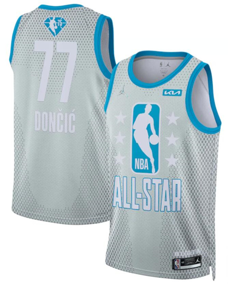 Mavericks 77 Luka Doncic Gray 2022 NBA All Star Jordan Brand Swingman Jersey
