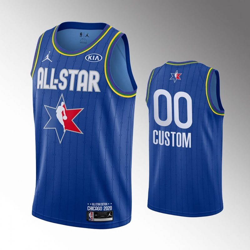 Men's Blue Customized 2020 NBA All Star Jordan Brand Swingman Jersey
