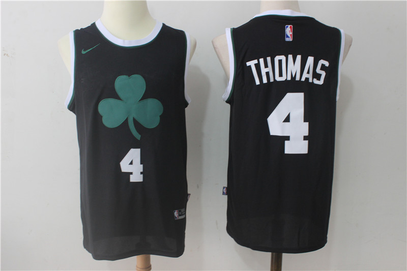 Men's Boston Celtics #4 Isaiah Thomas All Black 2017 2018  Swingman Stitched NBA Jersey