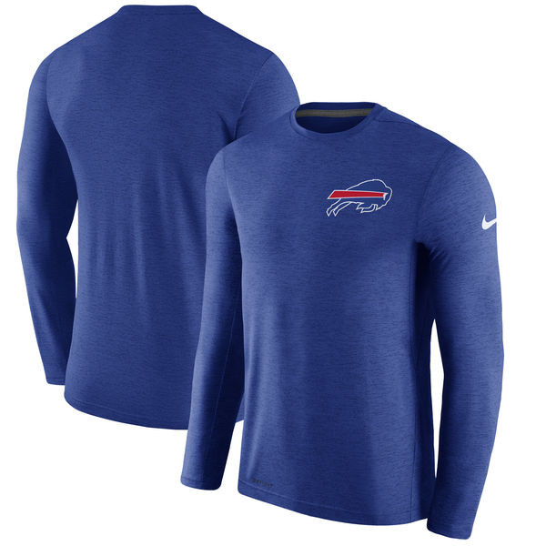 Men's Buffalo Bills  Royal Coaches Long Sleeve Performance T Shirt