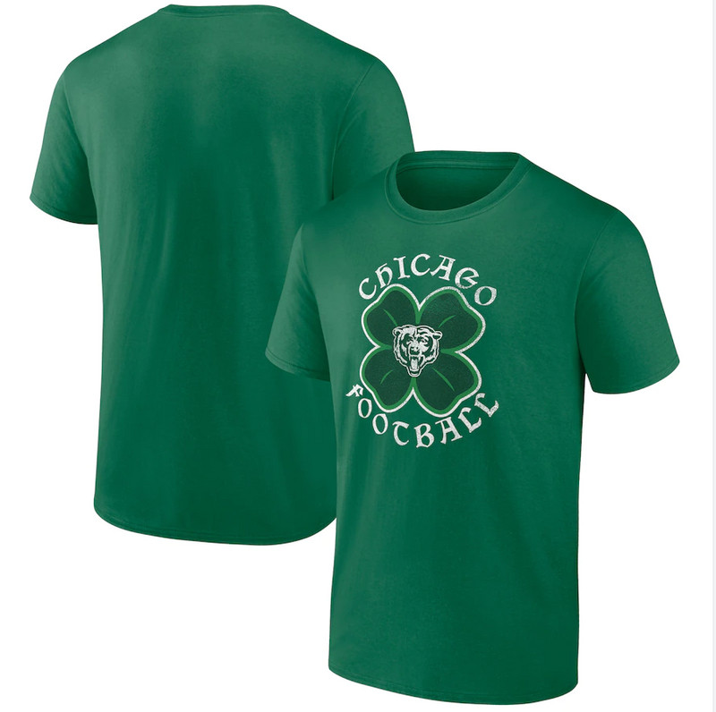 Men's Chicago Bears Fanatics Branded Kelly Green St. Patrick's Day Celtic T Shirt