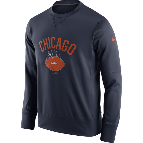 Men's Chicago Bears  Navy Circuit Alternate Sideline Performance Sweatshirt