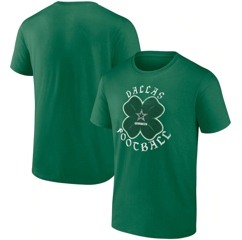 Men's Dallas Cowboys Fanatics Branded Kelly Green Celtic Clover T Shirt