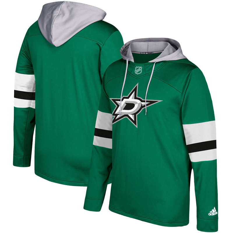 Men's Dallas Stars  Green Silver Jersey Pullover Hoodie