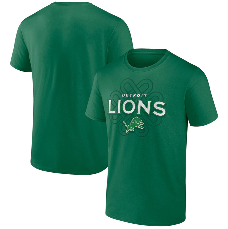 Men's Detroit Lions Fanatics Branded Kelly Green Celtic Knot T Shirt