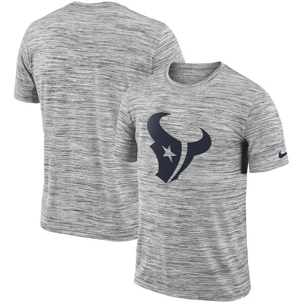 Men's Houston Texans  Heathered Black Sideline Legend Velocity Travel Performance T Shirt