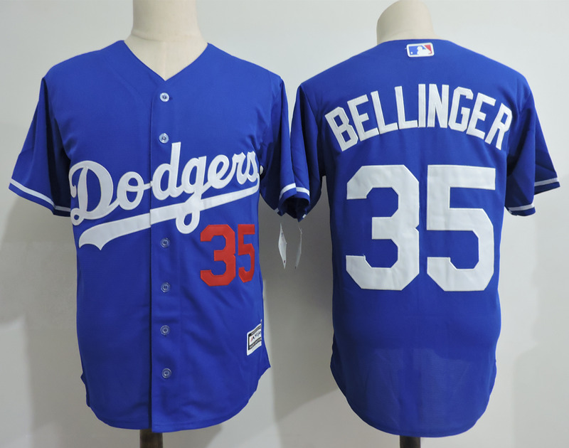 Men's Los Angeles Dodgers #35 Cody Bellinger Royal Cool Base Jersey
