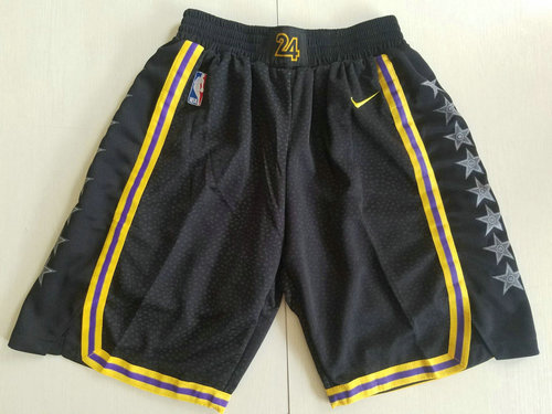 Men's Los Angeles Lakers Black NBA Swingman City Edition Shorts