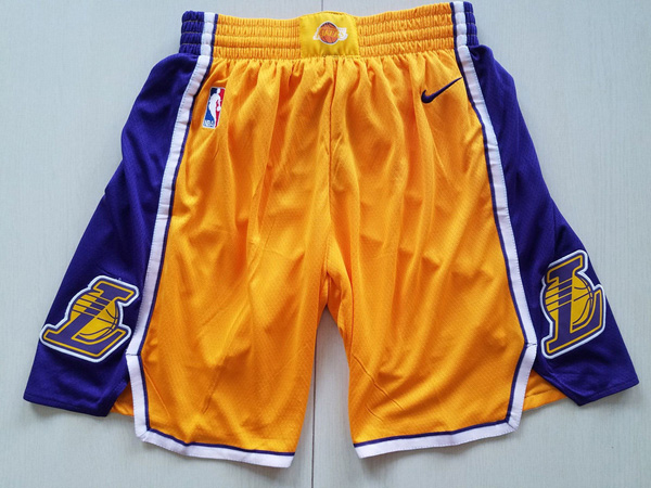 Men's Los Angeles Lakers Yellow  NBA Shorts