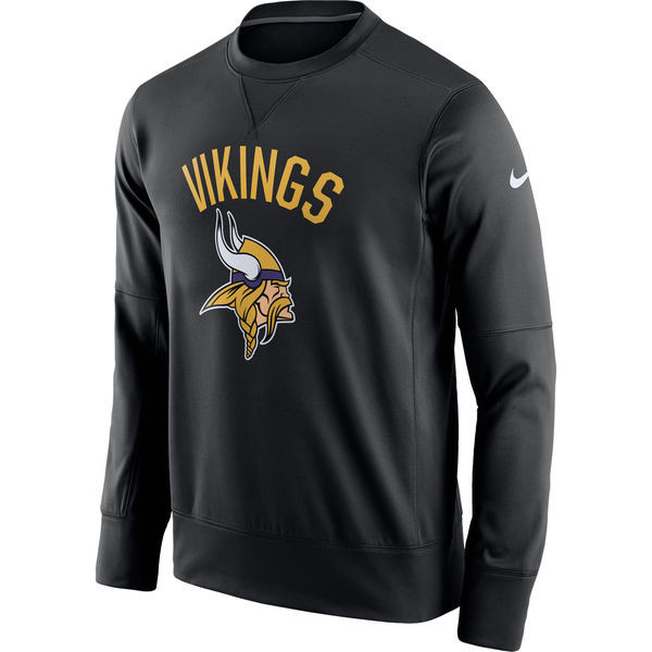 Men's Minnesota Vikings  Black Sideline Circuit Performance Sweatshirt