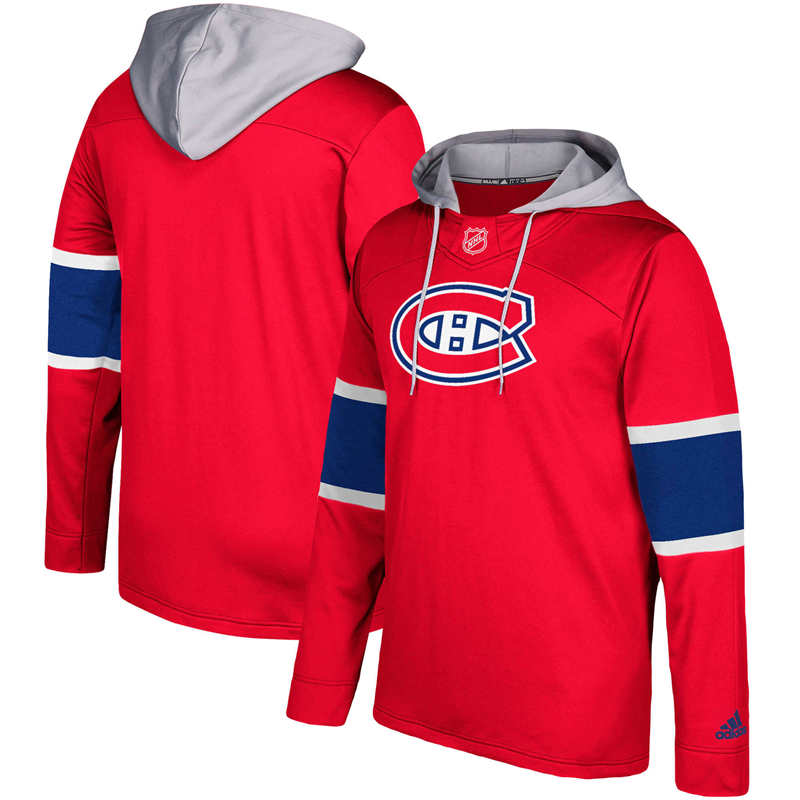 Men's Montreal Canadiens  Red Silver Jersey Pullover Hoodie