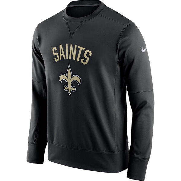 Men's New Orleans Saints  Black Sideline Circuit Performance Sweatshirt