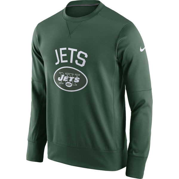 Men's New York Jets  Green Sideline Circuit Performance Sweatshirt
