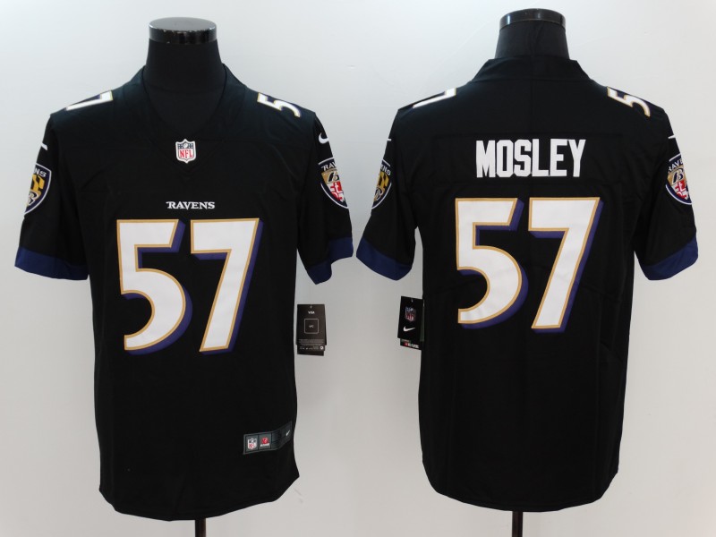 Men's  Baltimore Ravens #57 C.J Mosley Black 2017 Vapor Untouchable Limited Stitched Jersey