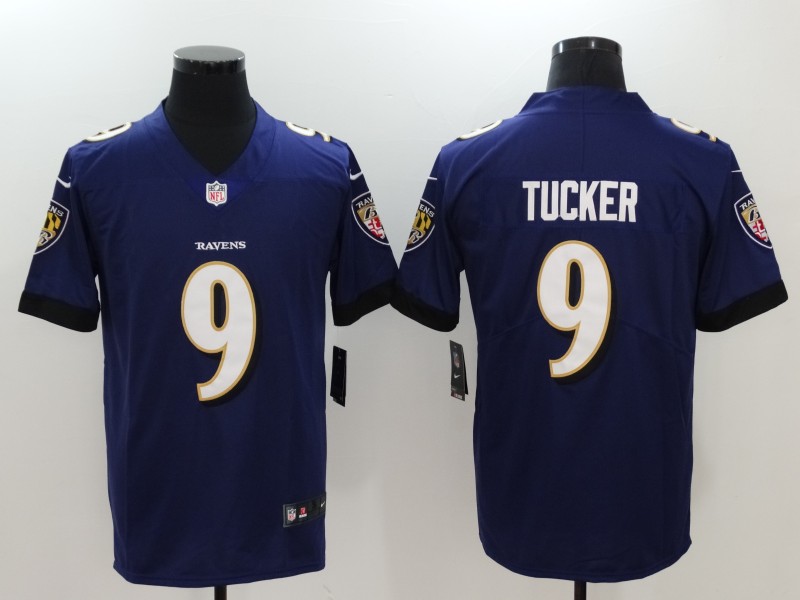 Men's  Baltimore Ravens #9 Justin Tucker Purple 2017 Vapor Untouchable Limited Stitched Jersey