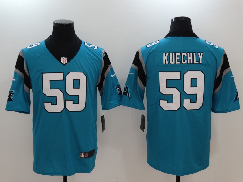 Men's  Carolina Panthers #59 Luke Kuechly Blue 2017 Vapor Untouchable Limited Stitched Jersey